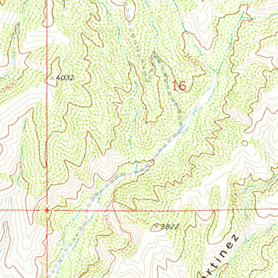 United States Geological Survey Booger Canyon, AZ (1972, 24000-Scale) digital map
