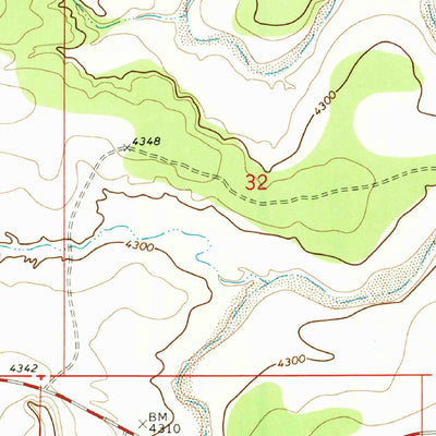 United States Geological Survey Bookout Ranch, NM (1972, 24000-Scale) digital map