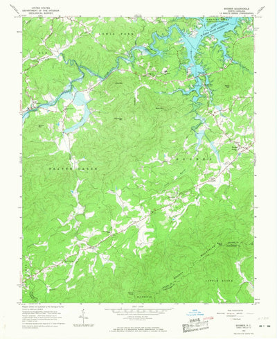 United States Geological Survey Boomer, NC (1966, 24000-Scale) digital map