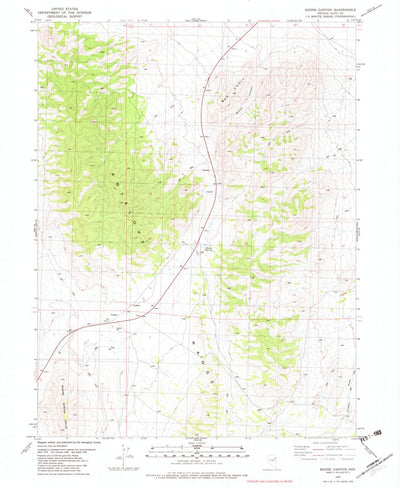 United States Geological Survey Boone Canyon, NV (1982, 24000-Scale) digital map