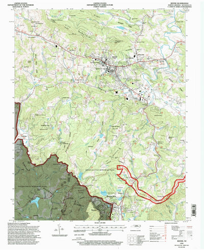 United States Geological Survey Boone, NC (1994, 24000-Scale) digital map