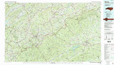 United States Geological Survey Boone, NC-TN (1985, 100000-Scale) digital map