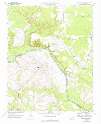 United States Geological Survey Boones Crossroads, NC (1974, 24000-Scale) digital map