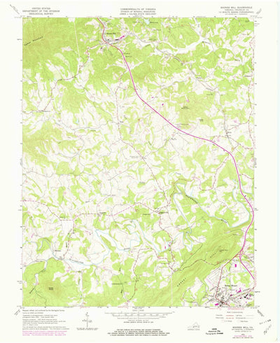 United States Geological Survey Boones Mill, VA (1963, 24000-Scale) digital map