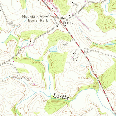 United States Geological Survey Boones Mill, VA (1963, 24000-Scale) digital map