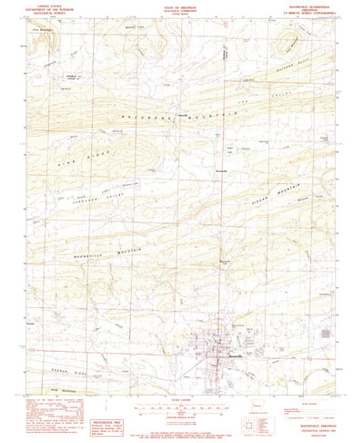 United States Geological Survey Booneville, AR (1983, 24000-Scale) digital map