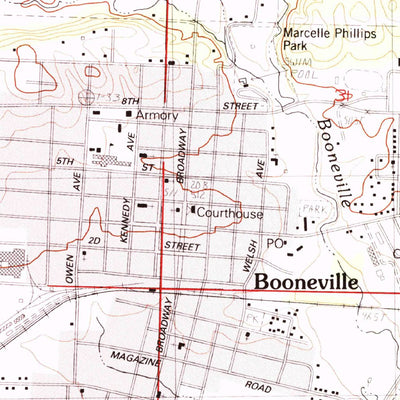 United States Geological Survey Booneville, AR (1983, 24000-Scale) digital map