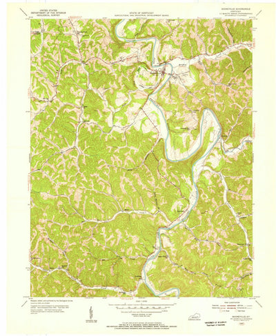 United States Geological Survey Booneville, KY (1953, 24000-Scale) digital map
