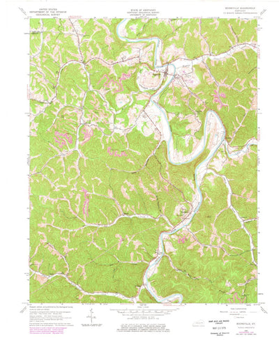 United States Geological Survey Booneville, KY (1961, 24000-Scale) digital map