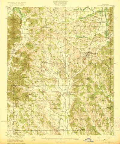 United States Geological Survey Booneville, MS (1922, 62500-Scale) digital map