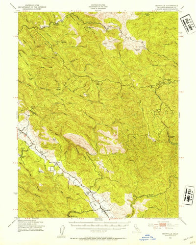 United States Geological Survey Boonville, CA (1943, 62500-Scale) digital map