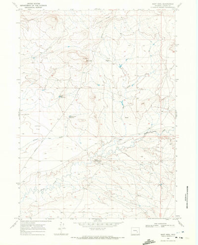 United States Geological Survey Boot Heel, WY (1968, 24000-Scale) digital map