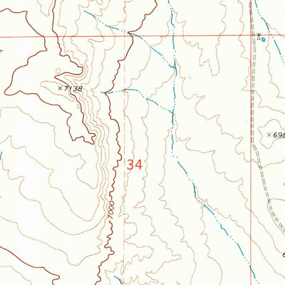 United States Geological Survey Boot Heel, WY (1968, 24000-Scale) digital map