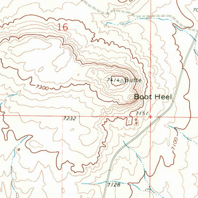 United States Geological Survey Boot Heel, WY (1968, 24000-Scale) digital map