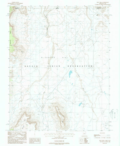 United States Geological Survey Boot Mesa, AZ-UT (1988, 24000-Scale) digital map