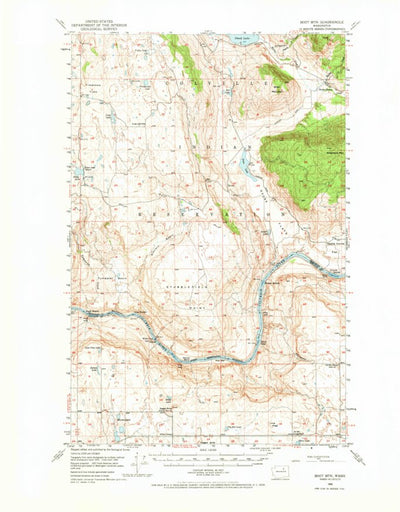 United States Geological Survey Boot Mountain, WA (1950, 62500-Scale) digital map