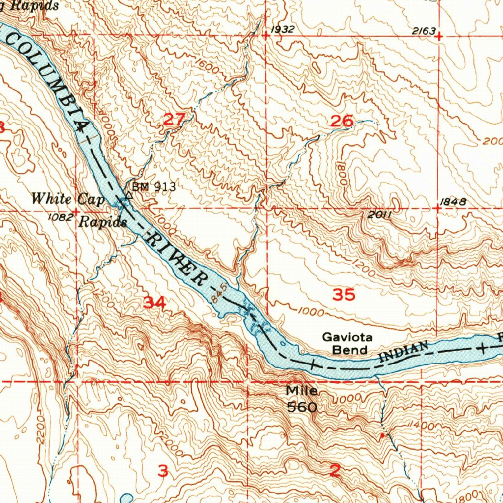 Boot Area Map Boot Mountain, WA (1950, 62500-Scale) Map by United States Geological ...