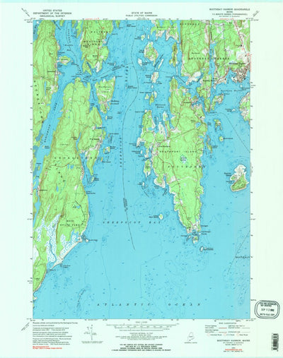United States Geological Survey Boothbay Harbor, ME (1970, 24000-Scale) digital map