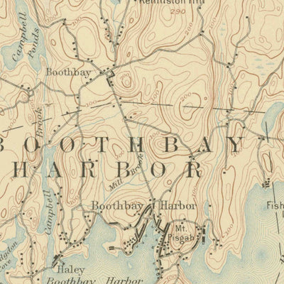 United States Geological Survey Boothbay, ME (1893, 62500-Scale) digital map