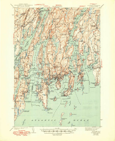 United States Geological Survey Boothbay, ME (1943, 62500-Scale) digital map