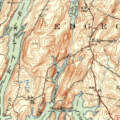 United States Geological Survey Boothbay, ME (1943, 62500-Scale) digital map