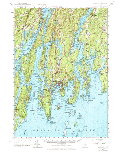 United States Geological Survey Boothbay, ME (1957, 62500-Scale) digital map