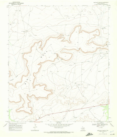 United States Geological Survey Bootleg Canyon, TX (1969, 24000-Scale) digital map