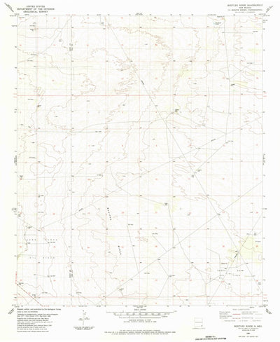 United States Geological Survey Bootleg Ridge, NM (1984, 24000-Scale) digital map