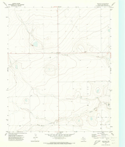 United States Geological Survey Bootleg, TX (1971, 24000-Scale) digital map