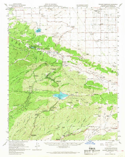 United States Geological Survey Boquet Reservoir, CA (1958, 62500-Scale) digital map