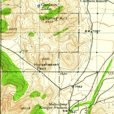 United States Geological Survey Borah Peak, ID (1935, 125000-Scale) digital map