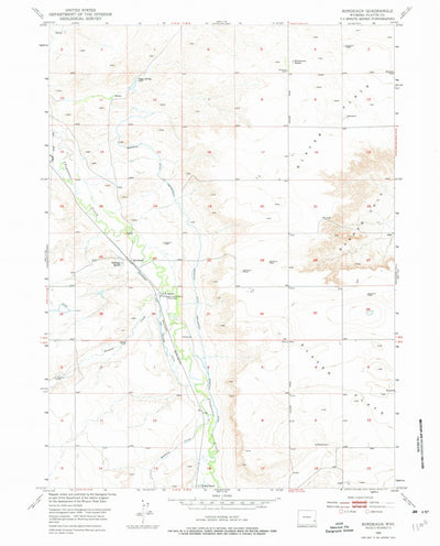 United States Geological Survey Bordeaux, WY (1953, 24000-Scale) digital map