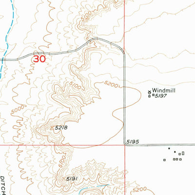 United States Geological Survey Bordeaux, WY (1953, 24000-Scale) digital map