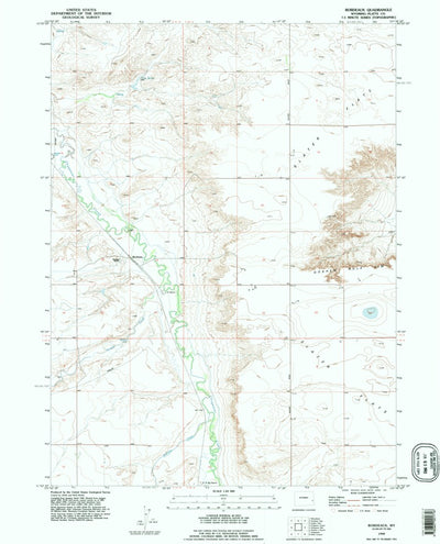 United States Geological Survey Bordeaux, WY (1990, 24000-Scale) digital map