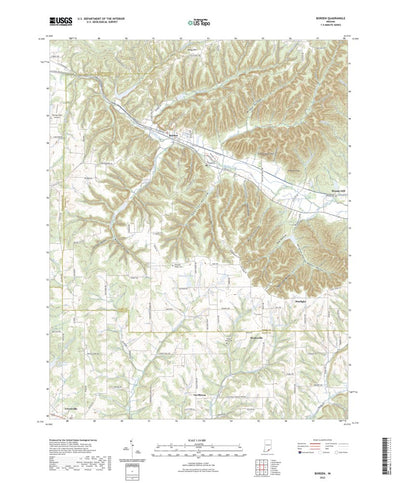 United States Geological Survey Borden, IN (2022, 24000-Scale) digital map