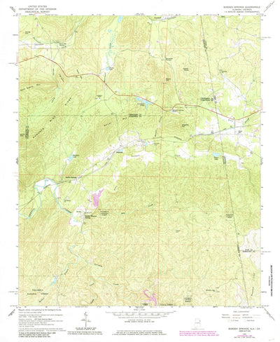 United States Geological Survey Borden Springs, AL-GA (1966, 24000-Scale) digital map