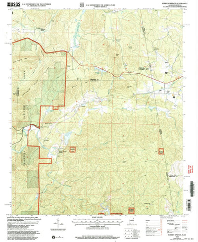 United States Geological Survey Borden Springs, AL-GA (2001, 24000-Scale) digital map