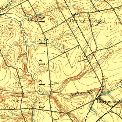 United States Geological Survey Bordentown, NJ-PA (1906, 62500-Scale) digital map