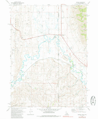 United States Geological Survey Border, ID-WY (1970, 24000-Scale) digital map