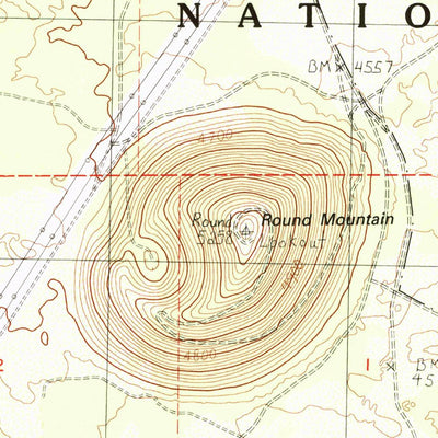 United States Geological Survey Border Mountain, CA (1990, 24000-Scale) digital map
