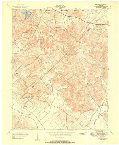 United States Geological Survey Bordley, KY (1951, 24000-Scale) digital map