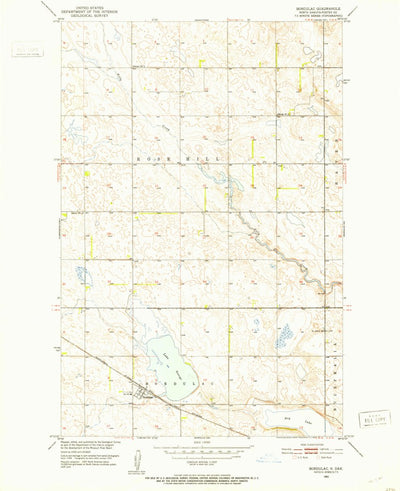 United States Geological Survey Bordulac, ND (1951, 24000-Scale) digital map