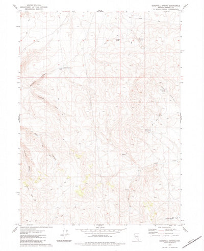 United States Geological Survey Bordwell Spring, NV (1980, 24000-Scale) digital map