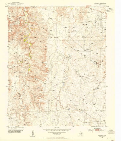 United States Geological Survey Borger SE, TX (1953, 24000-Scale) digital map