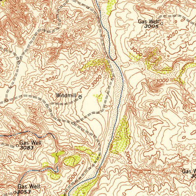 United States Geological Survey Borger SE, TX (1953, 24000-Scale) digital map