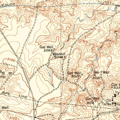 United States Geological Survey Borger, TX (1953, 24000-Scale) digital map