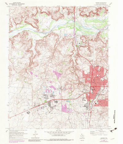 United States Geological Survey Borger, TX (1970, 24000-Scale) digital map