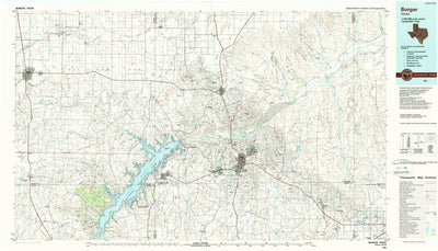United States Geological Survey Borger, TX (1986, 100000-Scale) digital map