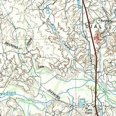 United States Geological Survey Borger, TX (1986, 100000-Scale) digital map