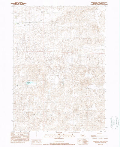 United States Geological Survey Bornemann Lake, NE (1990, 24000-Scale) digital map